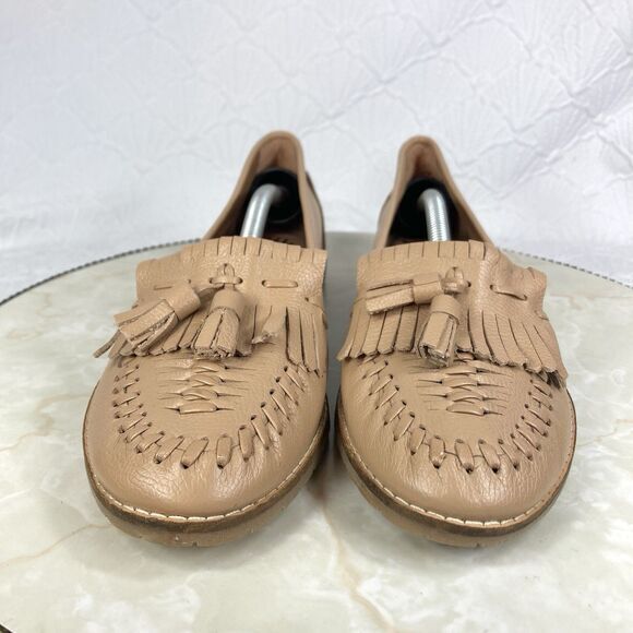 Sofft Loafers Womens Size 8.5 Tan Basket Weave Leather Slip On Comfort Shoes New - Picture 3 of 13